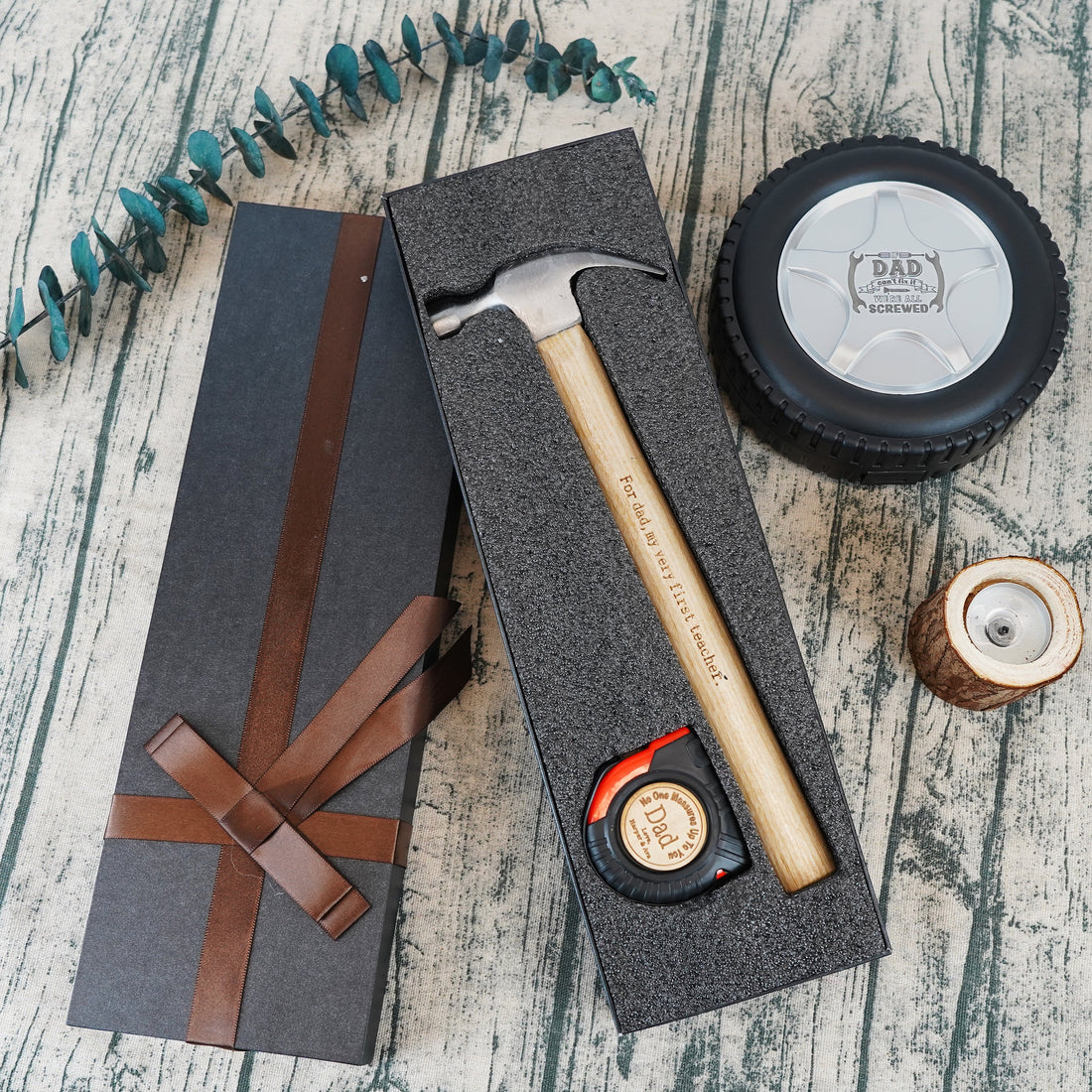 Personalized Gift Tape Measure and Hammer Best Gift for Dad