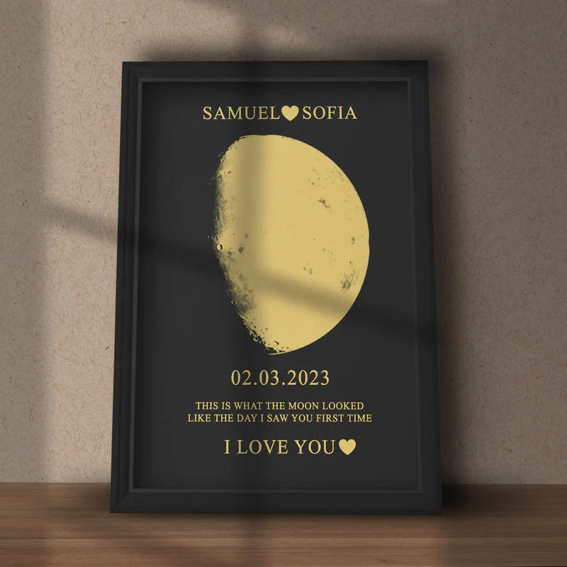 Custom for Mom Art Frame/REAL MOON PHASE Mother's Day Gift - CUSTLOVE